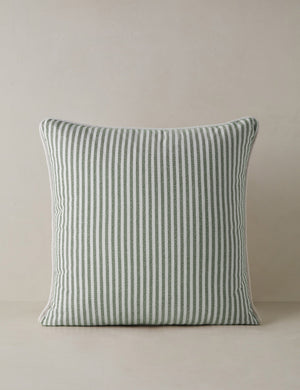 Littu Indoor / Outdoor Striped Throw Pillow by Sarah Sherman Samuel in Moss