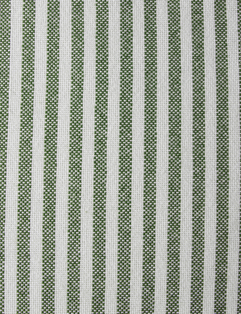 #color::moss | Close up of the pattern of the Littu Indoor / Outdoor Striped Throw Pillow by Sarah Sherman Samuel in Moss