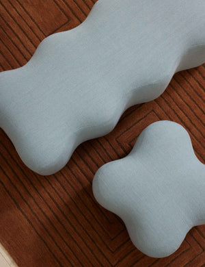 Open Box: June Bench, Blue Linen Weave by Eny Lee Parker
