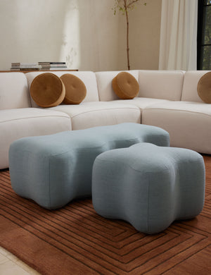 Open Box: June Bench, Blue Linen Weave by Eny Lee Parker