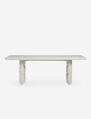 Lowen double pedestal base white washed dining table.