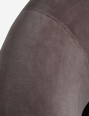 Close up of the Lowry rounded silhouette velvet accent chair.