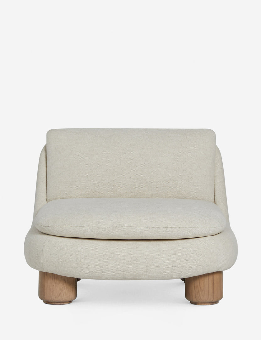 #color::ivory | Lozano chunky low-profile armless accent chair.