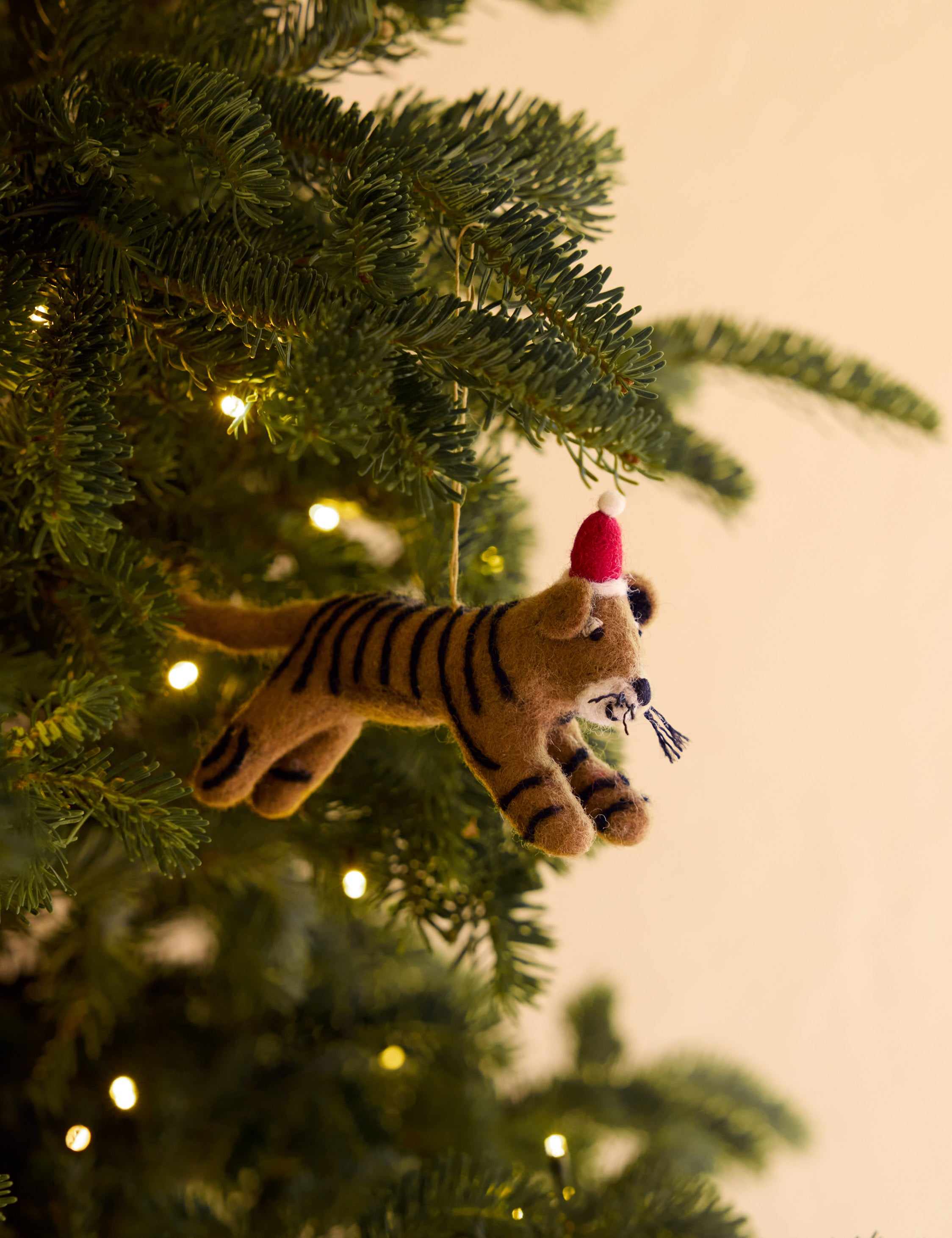 Sarah Sherman Samuel Felt Tiger Ornaments