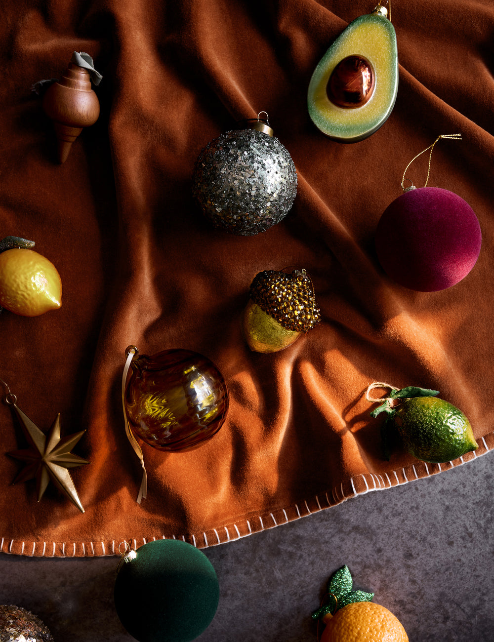 Velvet Ball Ornaments (Set of 2) by Cody Foster and Co