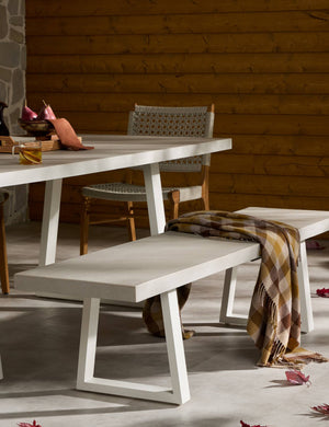 Hollis Indoor / Outdoor Dining Bench : Gray