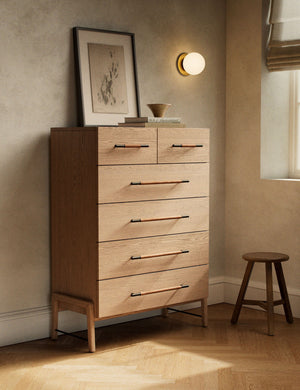 Rosedale 6 Drawer Tall Dresser - Yucca Oak - Four Hands Rosedale 6 Drawer Tall Dresser - Yucca Oak - Four Hands