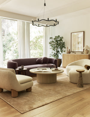 Open Box: Lowry Sofa, Mink Velvet