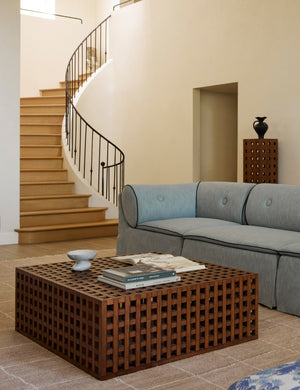 Open Box: Hila Square Coffee Table, Pecan by Sarah Sherman Samuel