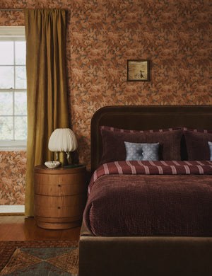 Chestnut Platform Bed by Heidi Caillier : Soter Floral Linen by Heidi Caillier / Cal King