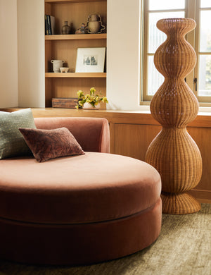 Buckley Modular Media Lounger : Saffron Faux Mohair