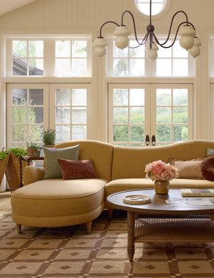 Middleton Chaise Sectional Sofa by Ginny Macdonald : Dusty Rose Performance Cotton Weave / Right-Facing