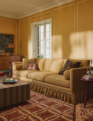 Marella Sofa by Heidi Caillier : Indigo Performance Striated Velvet / 81