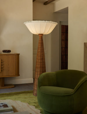 Open Box: Fern Swivel Chair, Loden Porto Velvet by Sarah Sherman Samuel