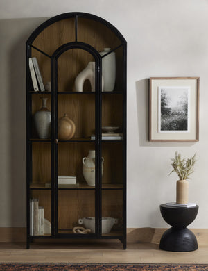 Cressida Curio Cabinet : Black and Natural