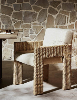 Dorman Indoor / Outdoor Dining Chair : Beige Basketweave