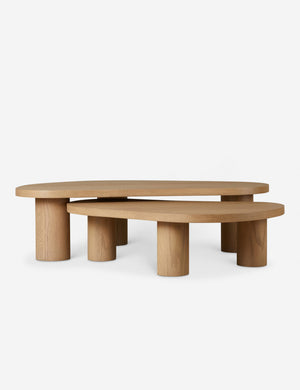 Open Box: Heiko Nesting Coffee Table (Set of 2), Natural Oak