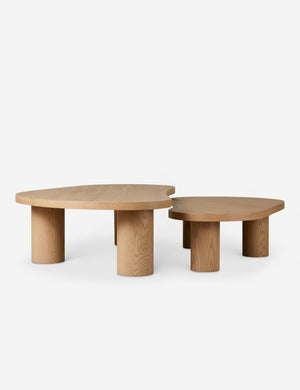 Open Box: Heiko Nesting Coffee Table (Set of 2), Natural Oak