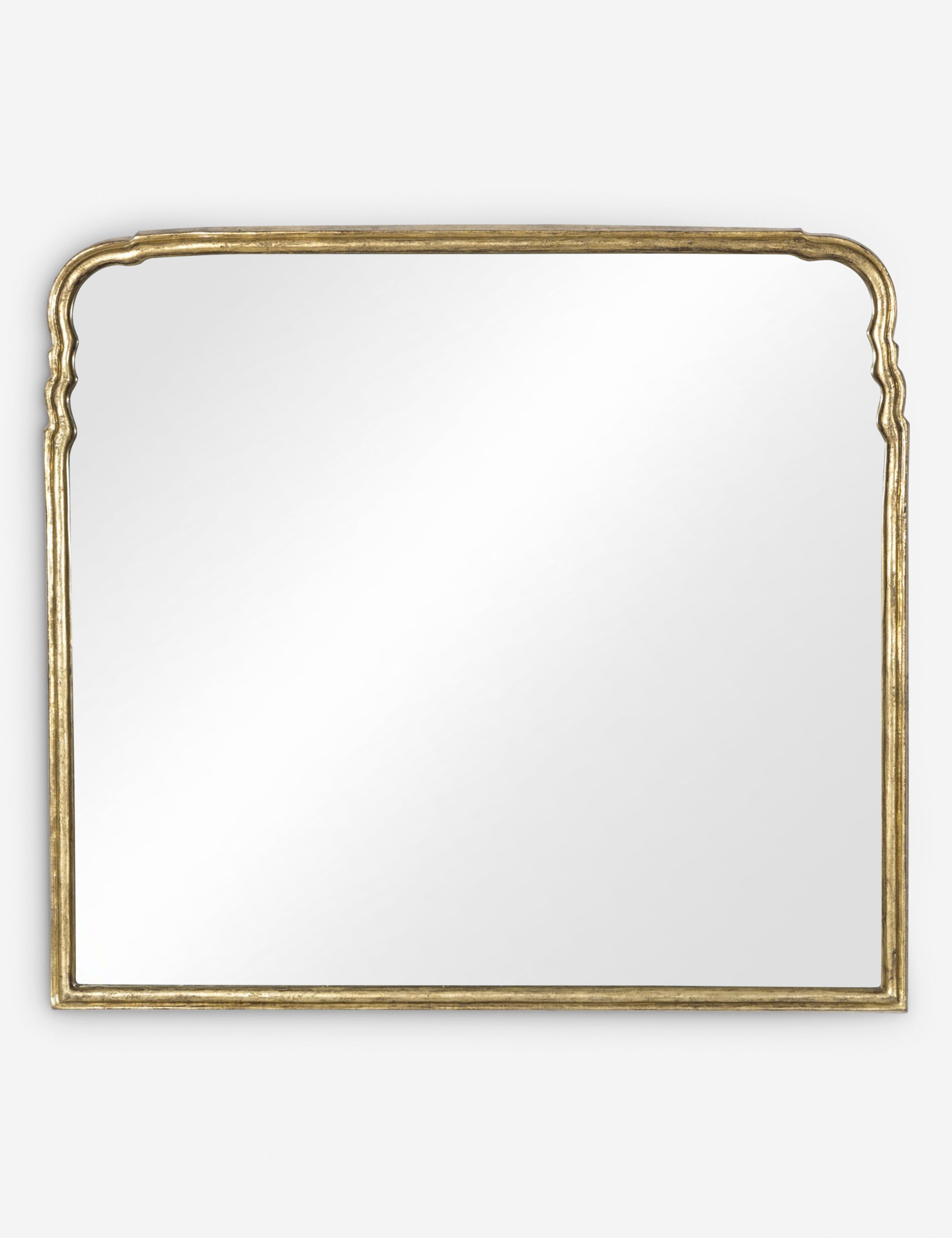 #color::gold | Coudray serpentine gold leaf frame mantel mirror