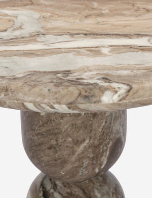 Open Box: Figueroa Round Side Table, Sawar Marble by Amber Lewis x Four Hands