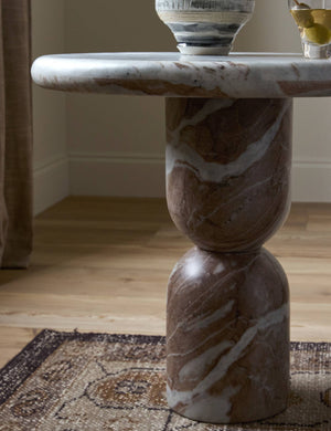 Figueroa Round Side Table by Amber Lewis x Four Hands : Sawar Marble