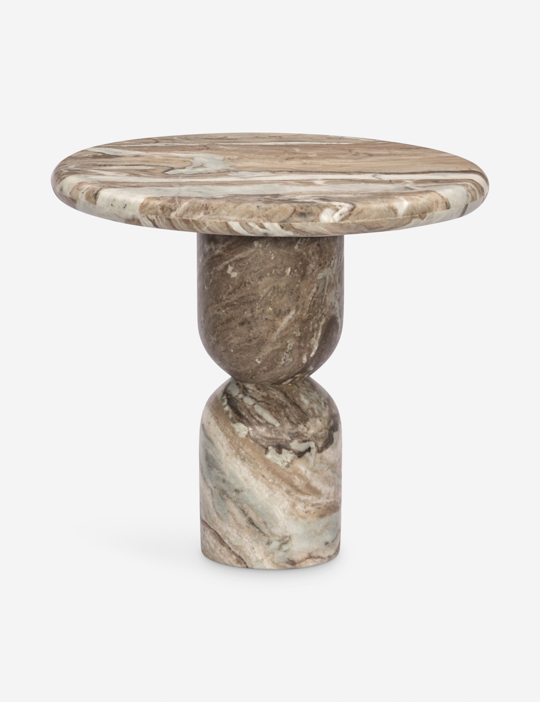 Open Box: Figueroa Round Side Table, Sawar Marble by Amber Lewis x Four Hands
