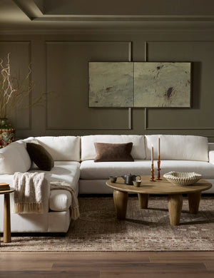 Alexandra Modular Corner Sectional Sofa : Marshmallow Crypton Nomad