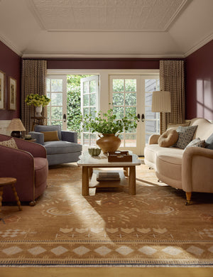 Belmont Accent Chair by Ginny Macdonald : Indigo Performance Striated Velvet