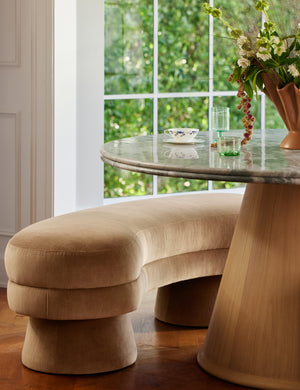 Bellet Bench : Pearl Luxe Boucle