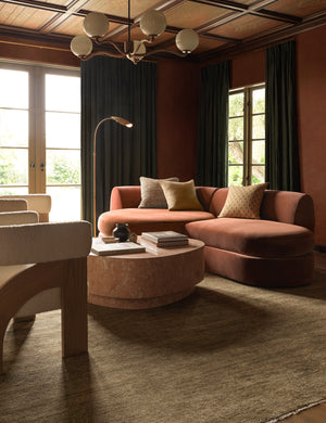 Buckley Modular Chaise Sectional Sofa : White Boucle / 113