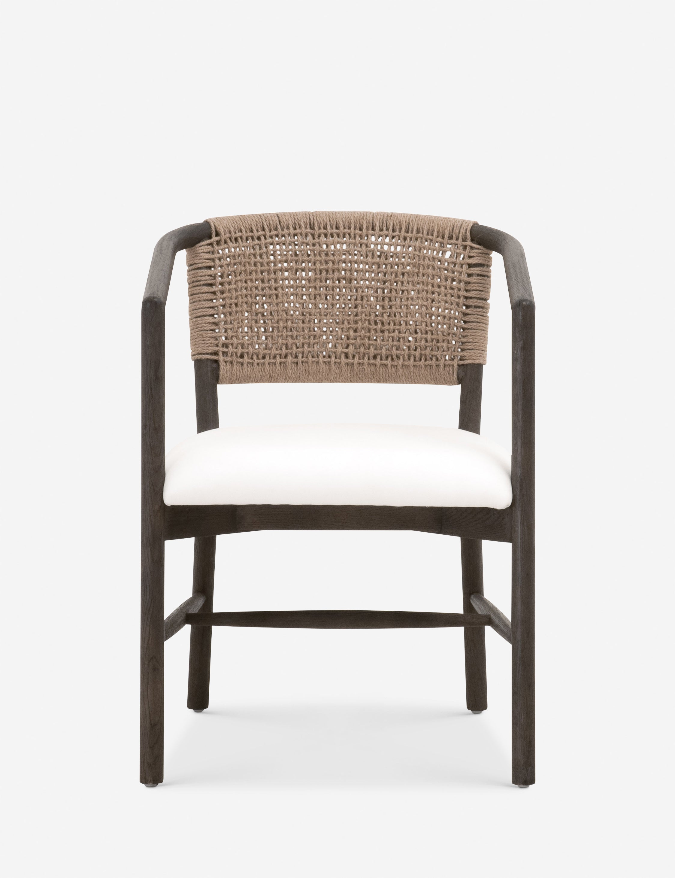#color::brown | Bingham woven back accent chair