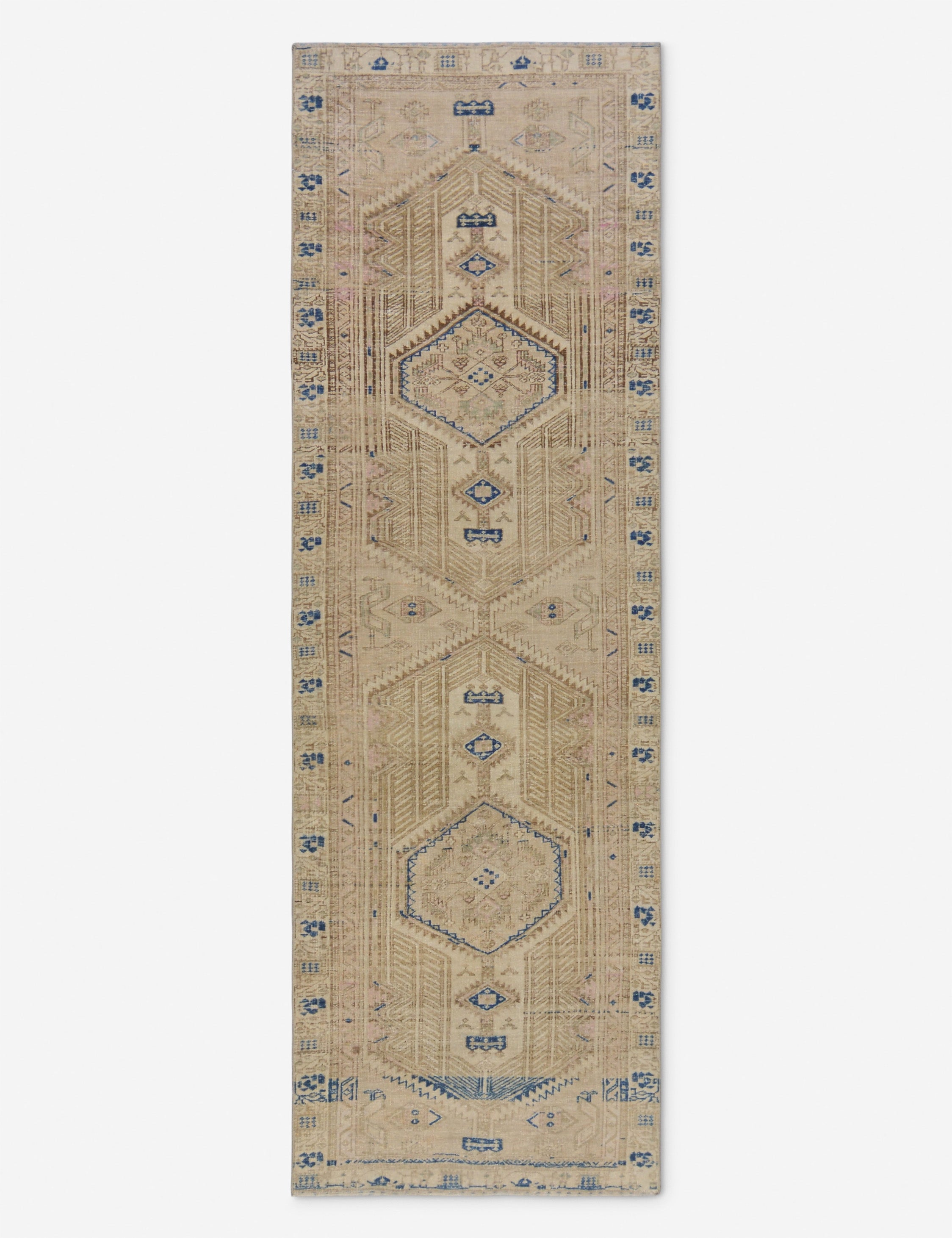 Vintage Turkish Hand-Knotted Wool Runner Rug No. 254, 3'3" x 10'3"