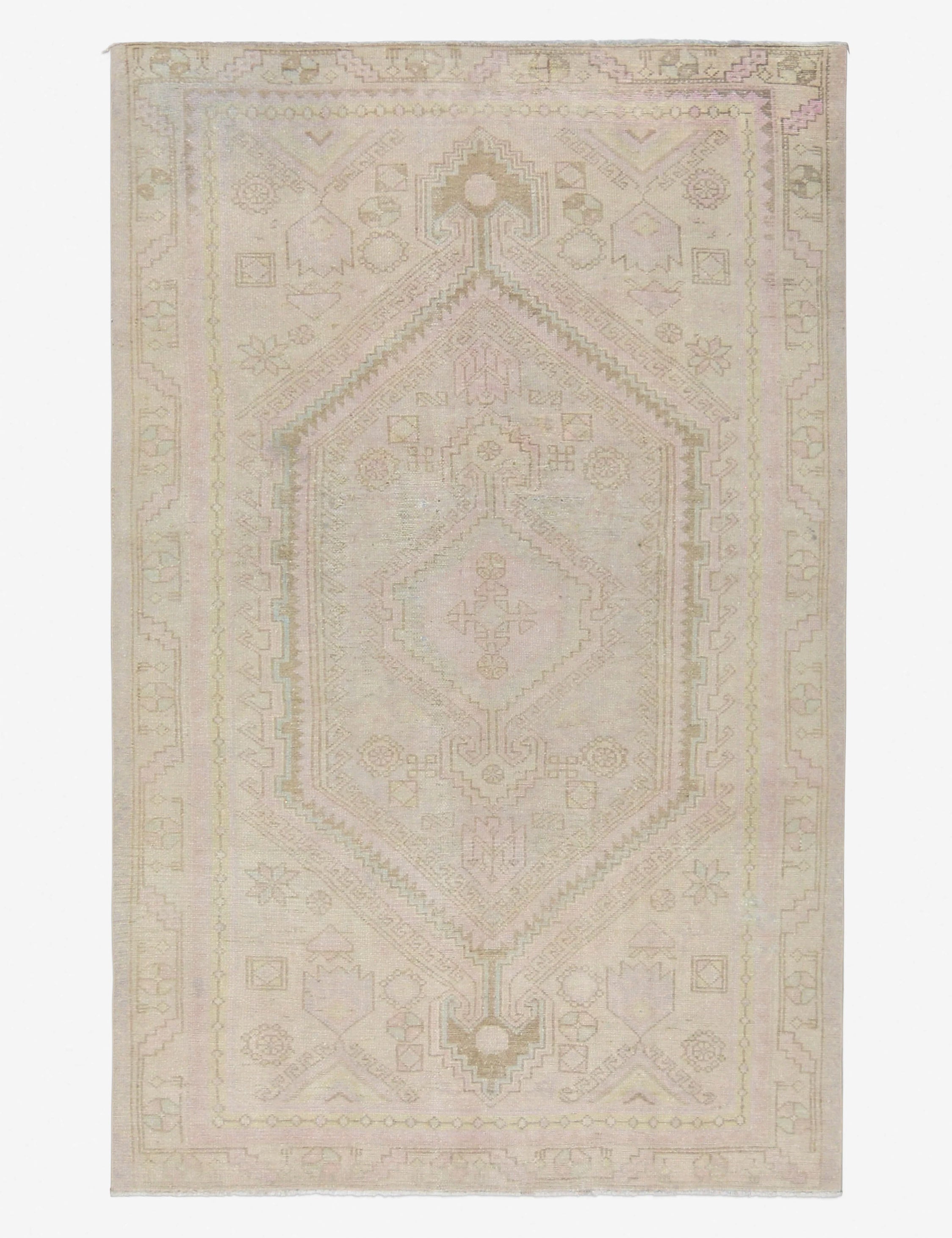 Vintage Turkish Hand-Knotted Wool Rug No. 426, 4'7" x 7'1"