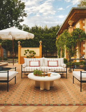 Leni Outdoor Sofa : Soapstone Perennials Rough n Rowdy