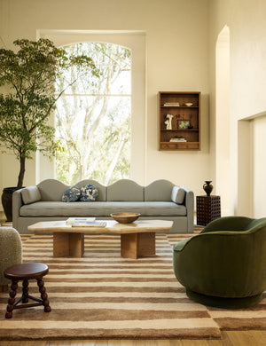 Open Box: Fern Swivel Chair, Loden Porto Velvet by Sarah Sherman Samuel