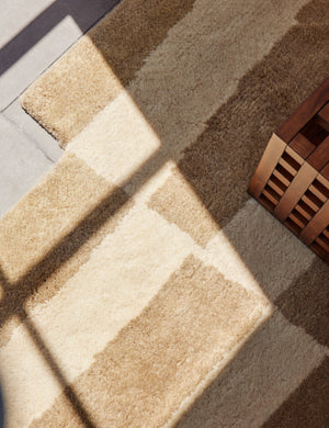 Askel Hand-Knotted Wool Rug Swatch by Sarah Sherman Samuel, Natural