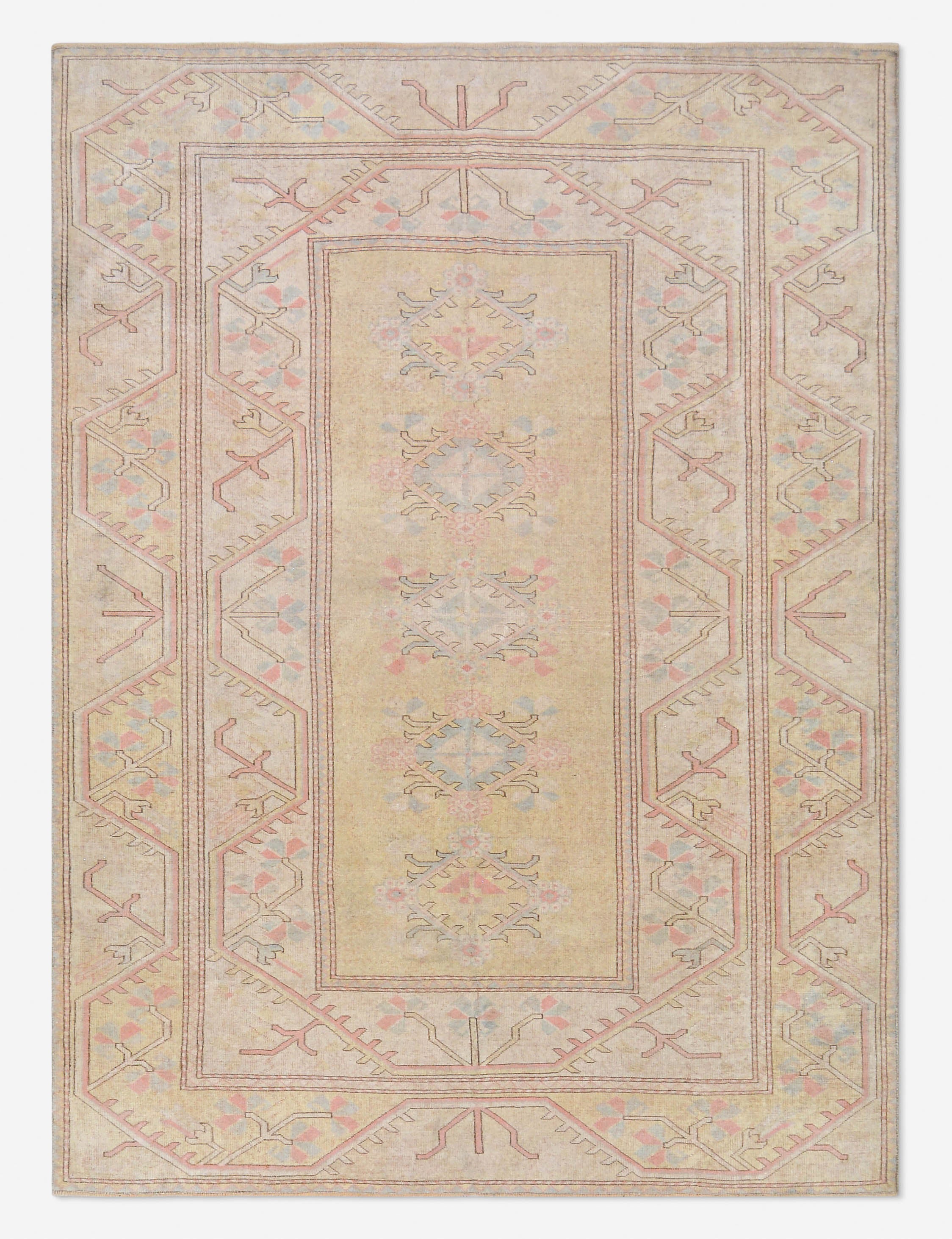 Vintage Turkish Hand-Knotted Wool Rug No. 524 - Thumbnail 2