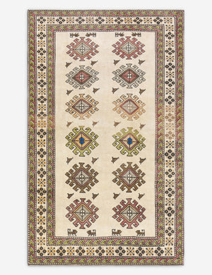 Vintage Turkish Hand-Knotted Wool Rug No. 485, 5' x 8' 3