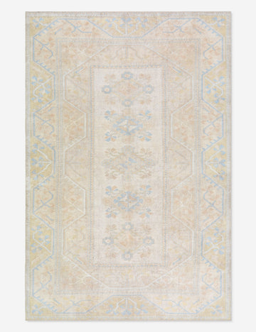Vintage Turkish Hand-Knotted Wool Rug No. 491, 6' 5" x 9' 9"