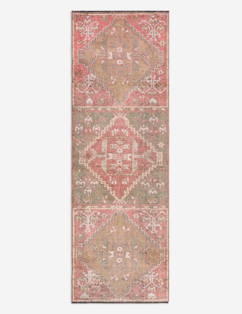 Vintage Turkish Hand-Knotted Wool Runner Rug No. 274, 3' 3