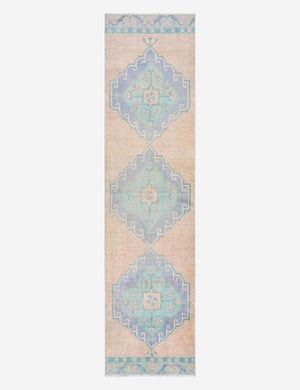 Vintage Turkish Hand-Knotted Wool Runner Rug No. 278, 3' x 12'