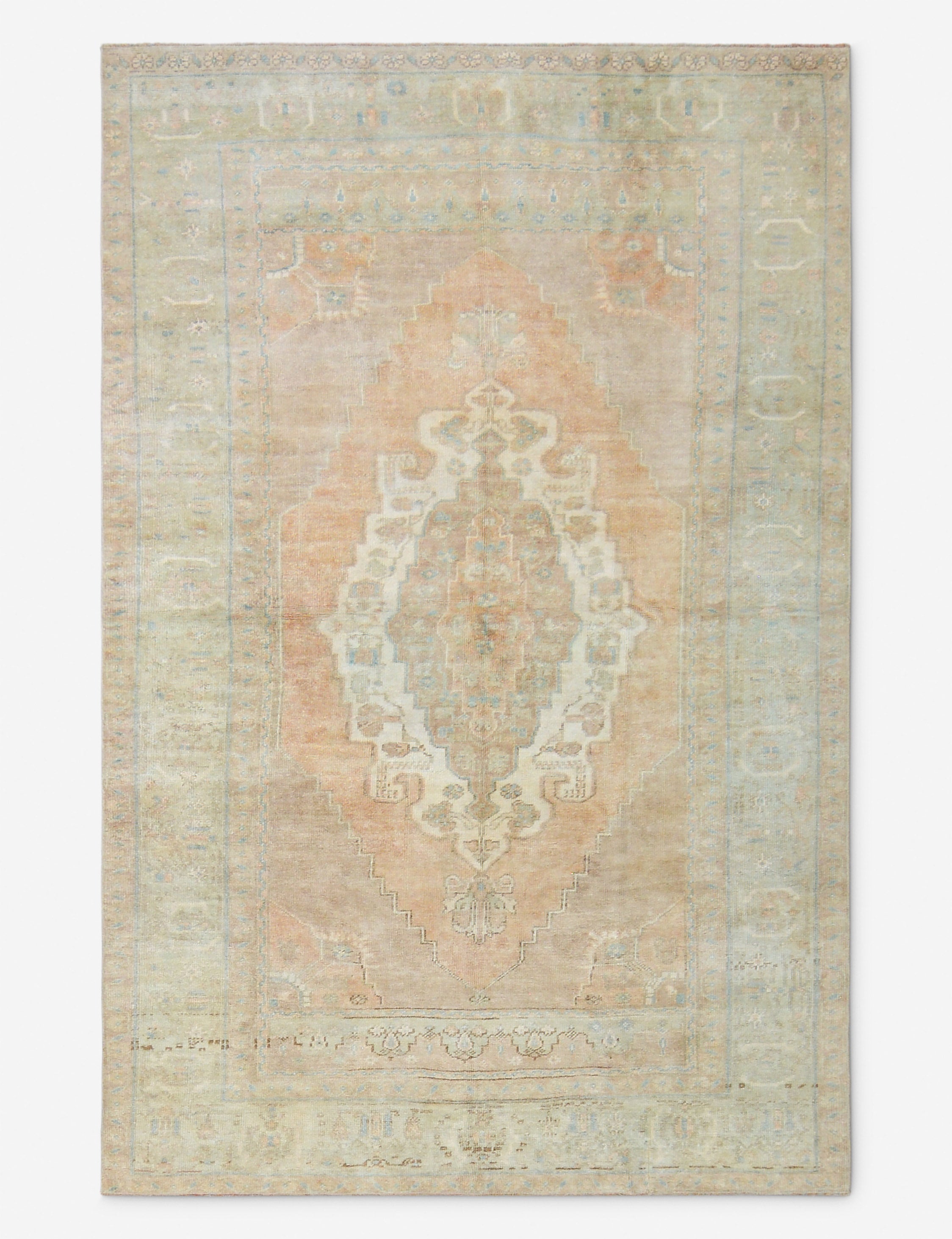 Vintage Turkish Hand-Knotted Wool Rug No. 527, 5' 1" X 8' 2"
