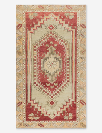 Vintage Turkish Hand-Knotted Wool Rug No. 559, 2'8" x 5'7"