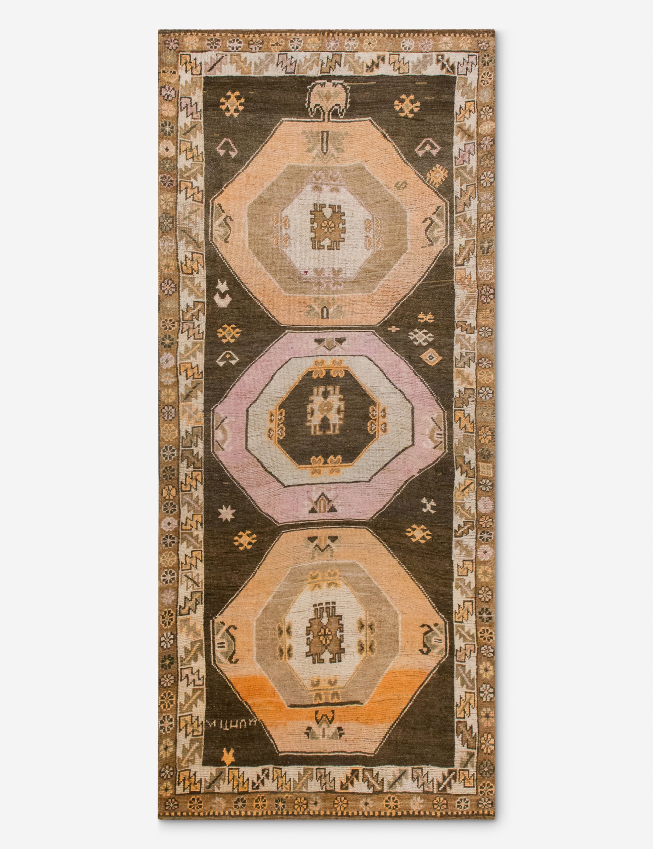 Vintage Turkish Hand-Knotted Wool Runner Rug No. 297, 4'9" x 12'3"