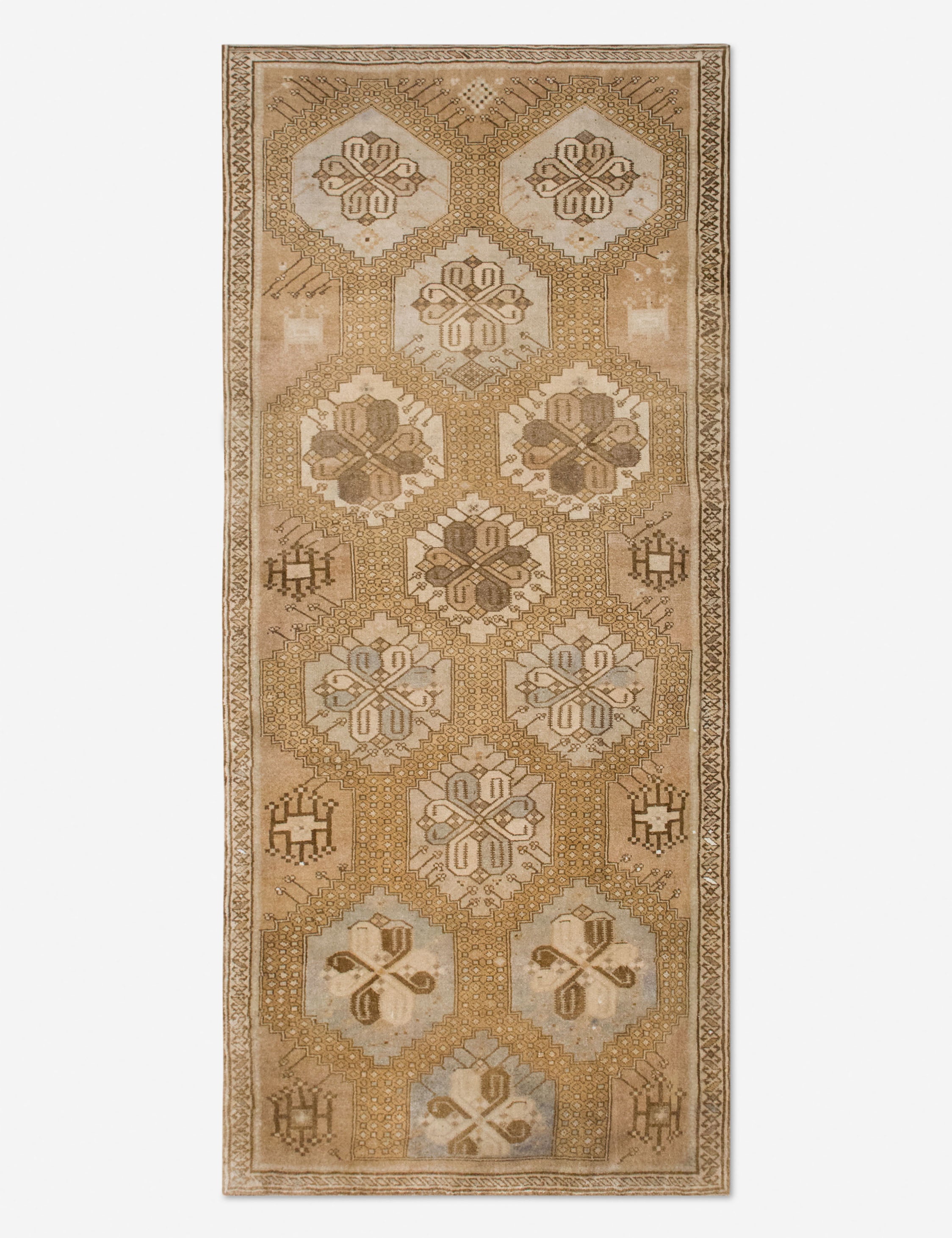 Vintage Turkish Hand-Knotted Wool Runner Rug No. 300, 5'10" x 12'8"
