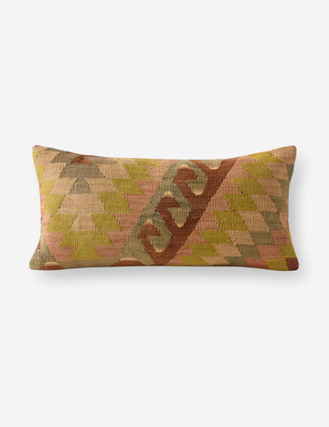 Vintage Lumbar Pillow No. 426, 12" x 24"