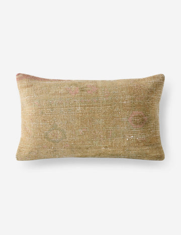 Vintage Lumbar Pillow No. 429, 13" x 21"