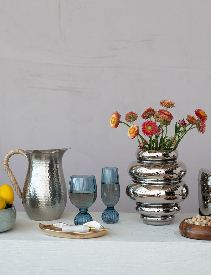 Latham Chrome Glass Vase