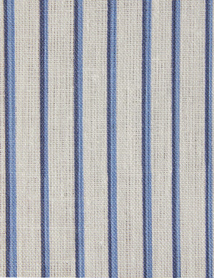 Almo Linen Fabric Swatch by Annie Coop, Blue and White