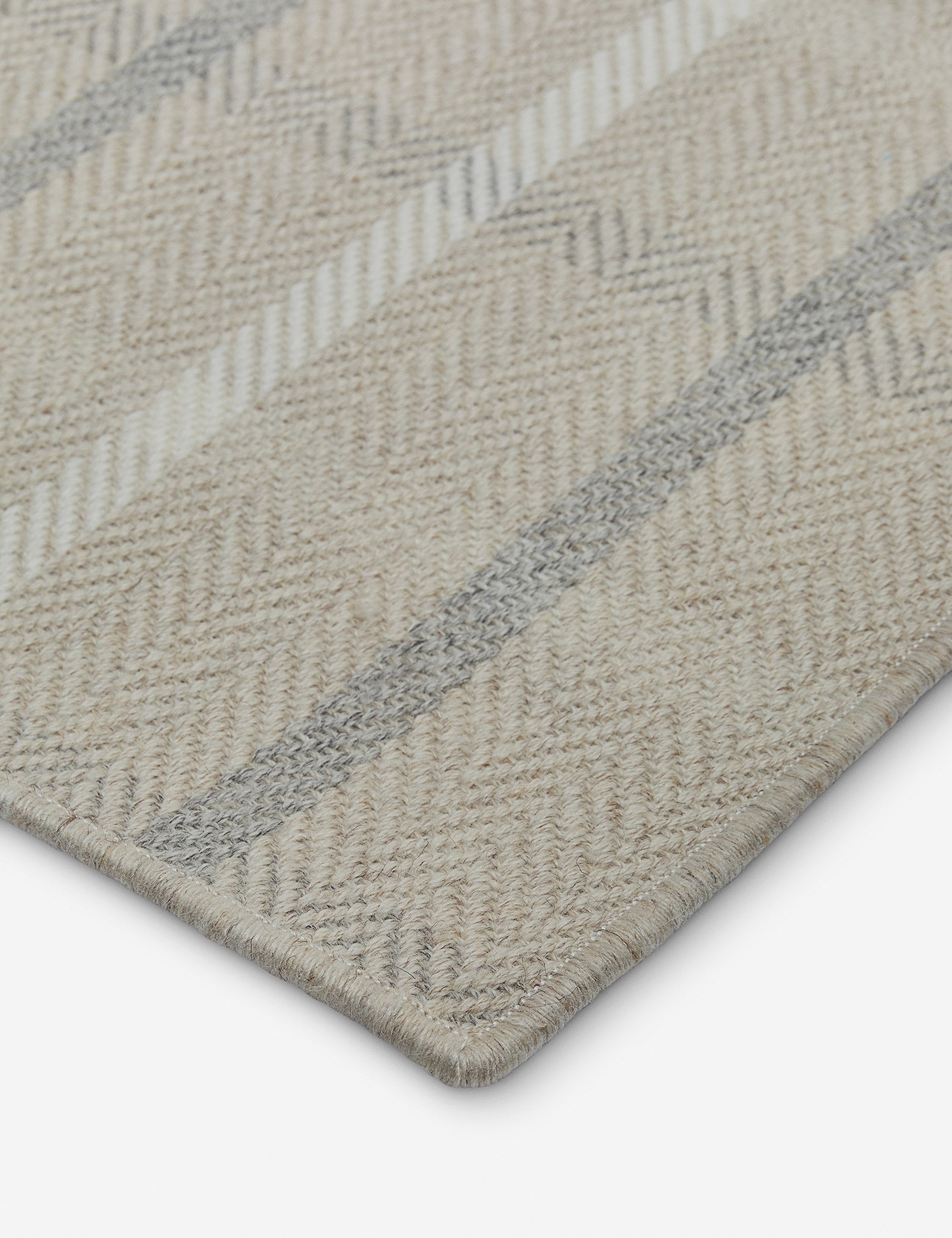 Custom Amsing Flatweave Wool Rug, Pearl Swatch 5.5" x 6"
